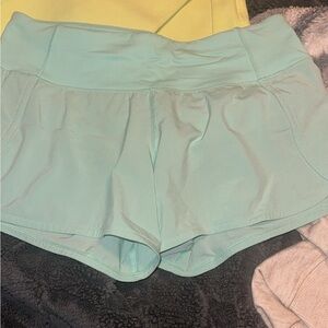 Size 4 lululemon mint speed up shorts worn twice rare mint